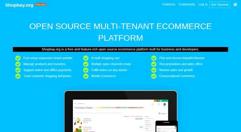The Shopbay.org homepage