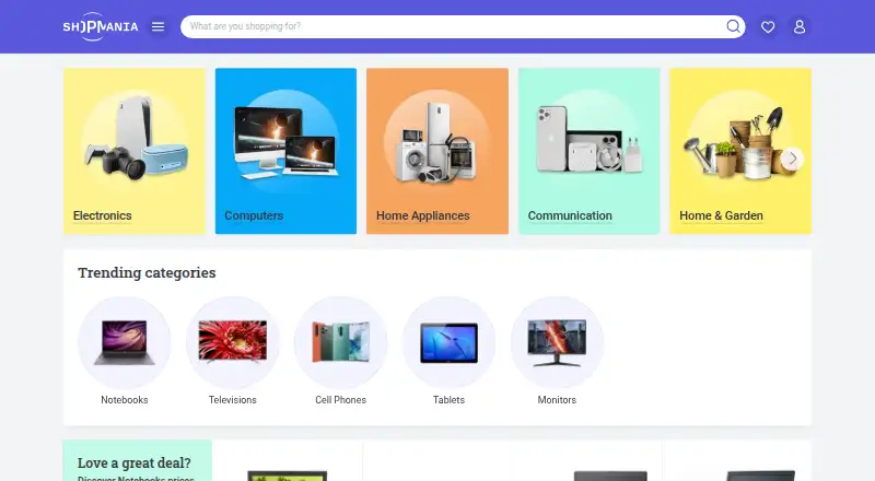 ShopMania's website