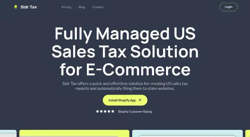Sidr Tax's website