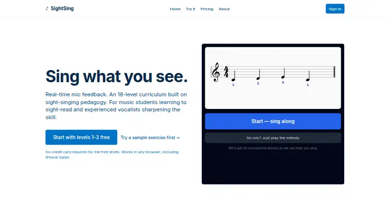 SightSing's website