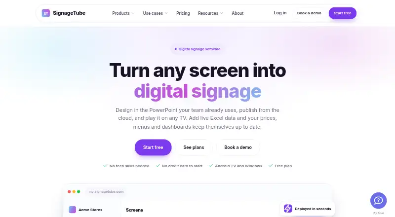 SignageTube's website