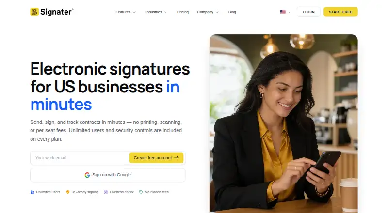Signater's website