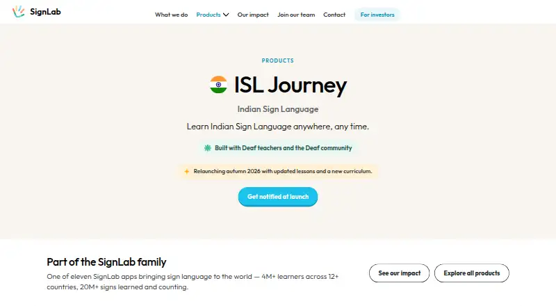 ISL Journey's website