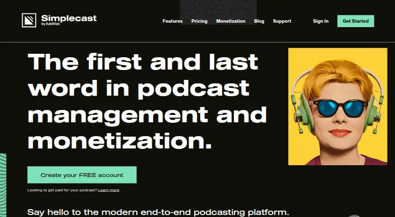 Simplecast's website