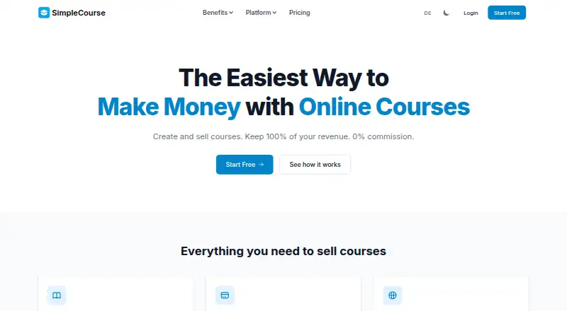 SimpleCourse's website