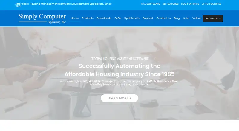 Simply Computer Federal Housing Assistant's website