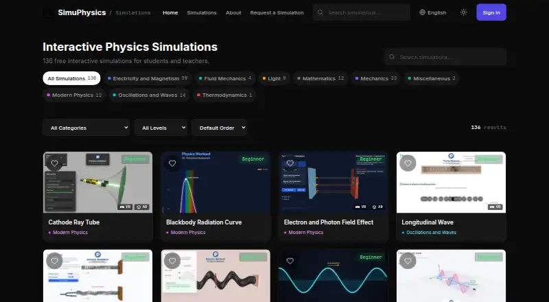 The SimuPhysics homepage