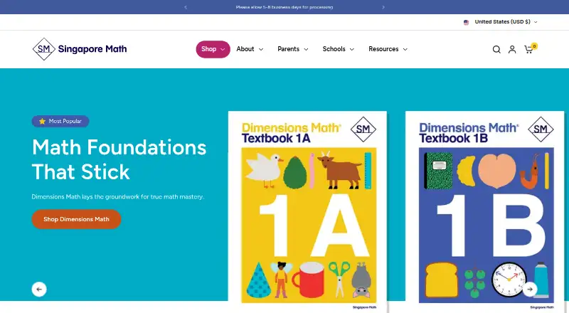 The Singapore Math homepage