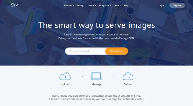 Sirv's website