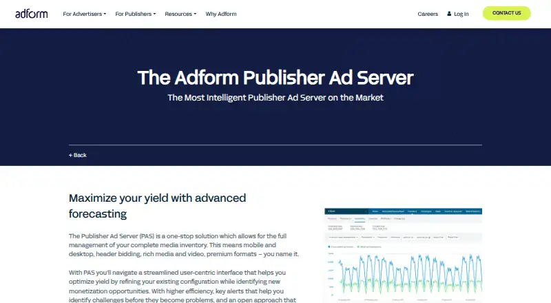 Adform Publisher Ad Server's website