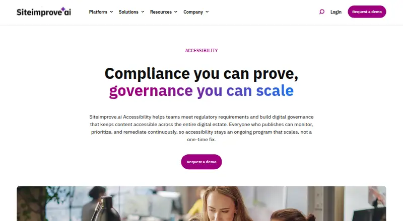 The Siteimprove Accessibility homepage