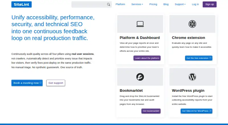 The SiteLint homepage