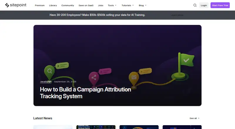 SitePoint's website