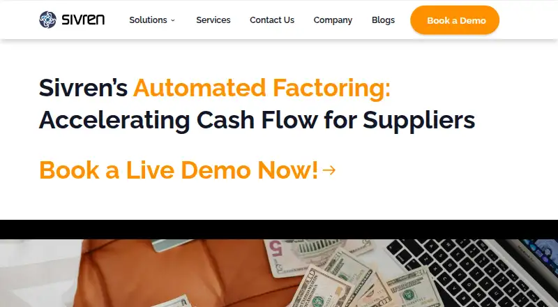 Sivren Automated Factoring's website