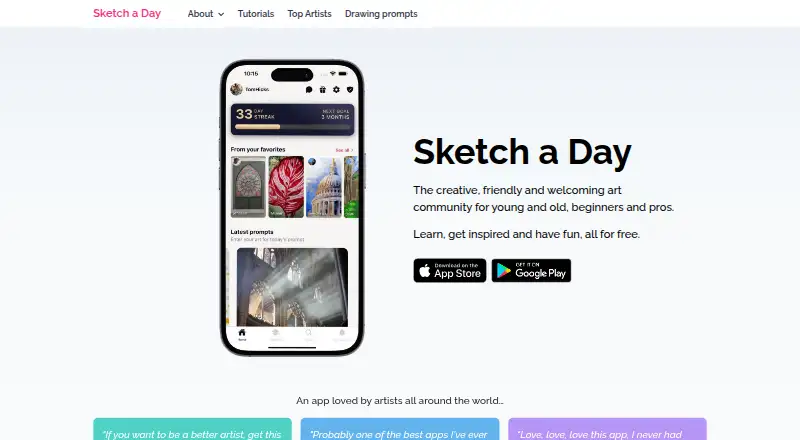 Sketch a Day's website