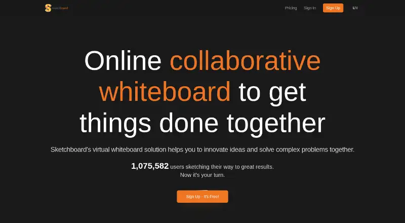 The Sketchboard homepage