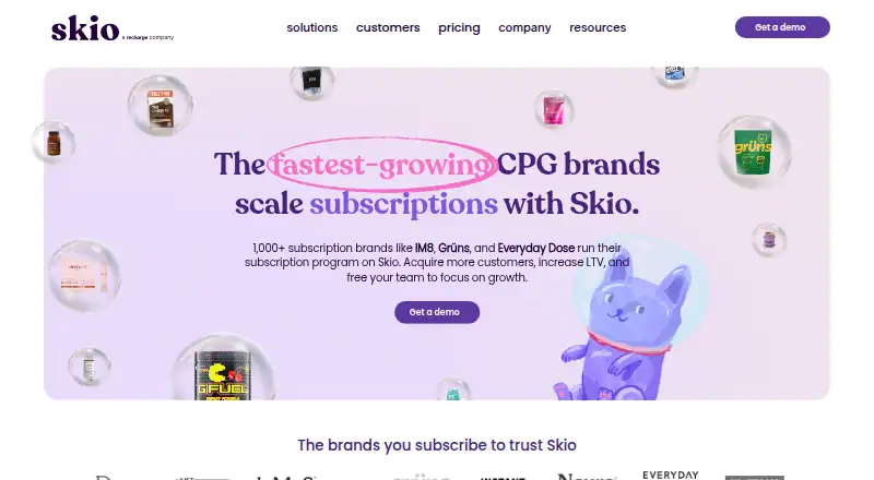 The Skio homepage