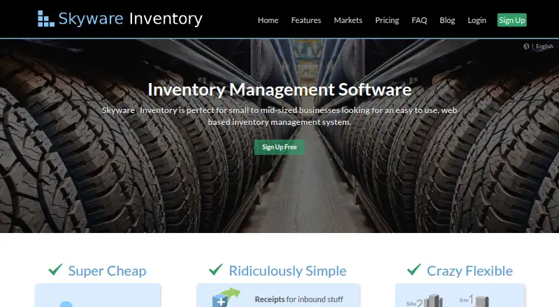 The Skyware Inventory homepage