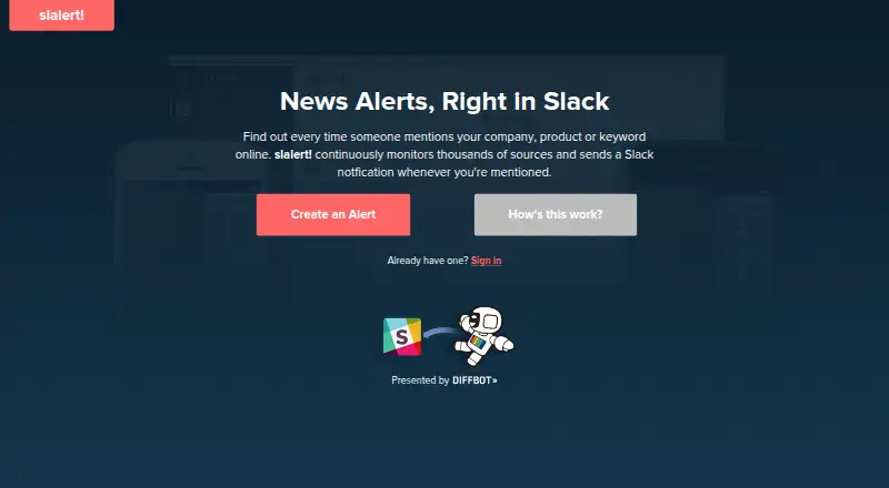 slalert!'s website
