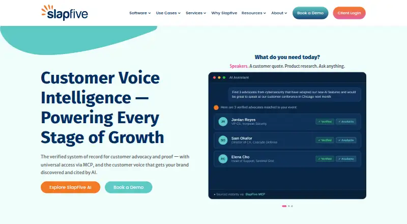 SlapFive's website