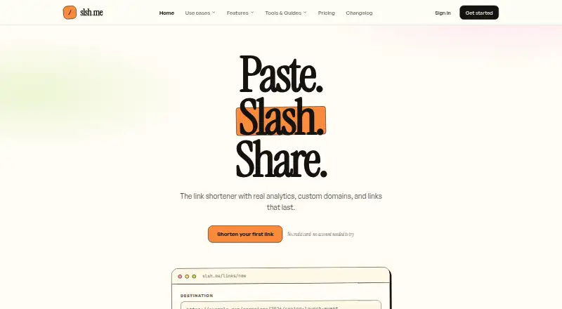 slsh.me's website
