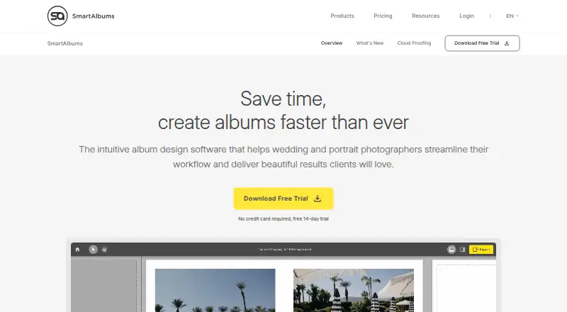 The Pixellu SmartAlbums homepage