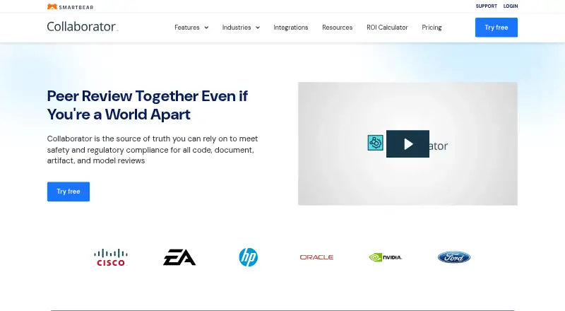 SmartBear Collaborator's website