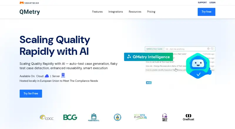 QMetry Test Management's website