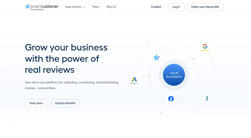 The SmartCustomer homepage