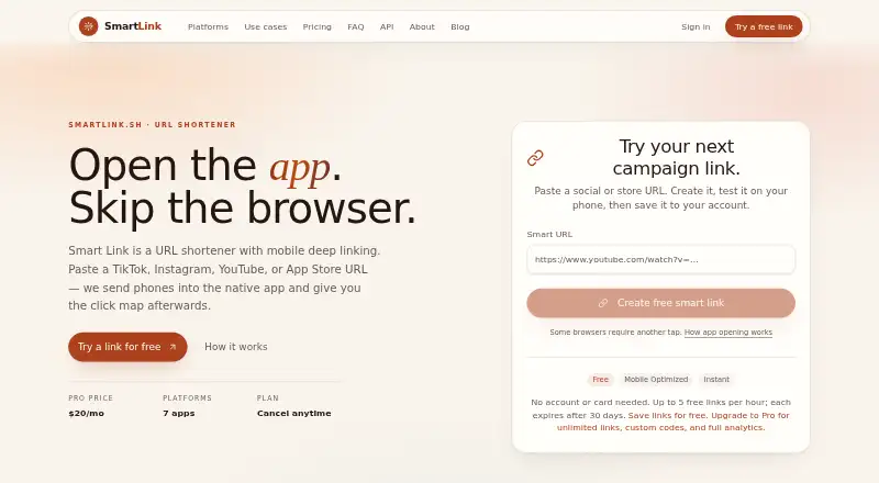 Smart Link's website