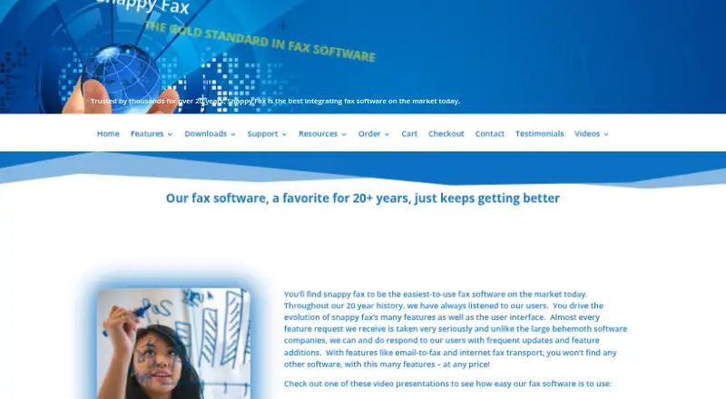 Snappy Fax Server's website