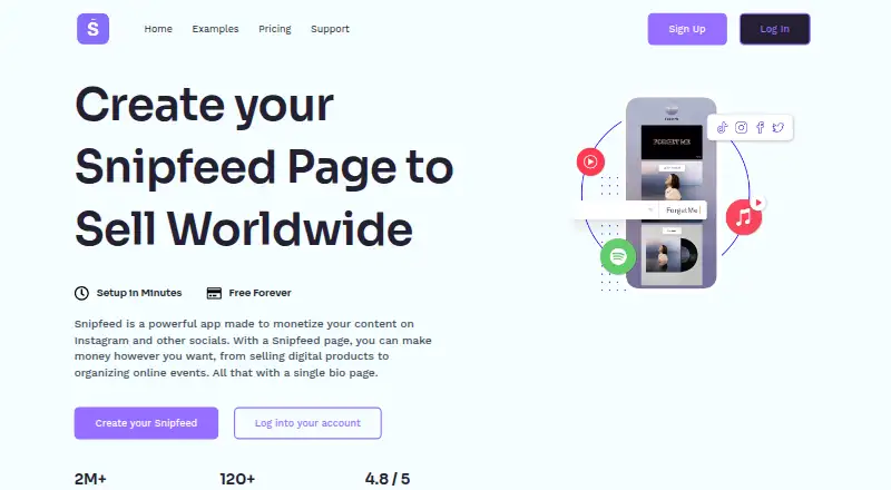 Snipfeed's website