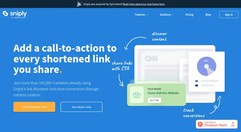 Sniply's website