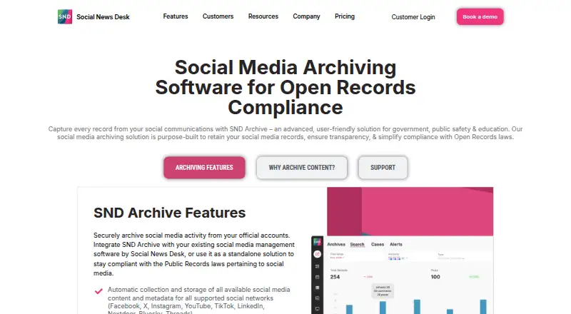 The SND Archive homepage