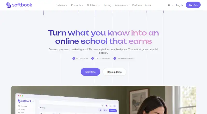 Softbook's website