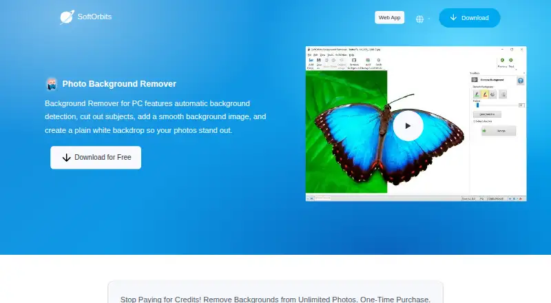 SoftOrbits AI Background Remover's website