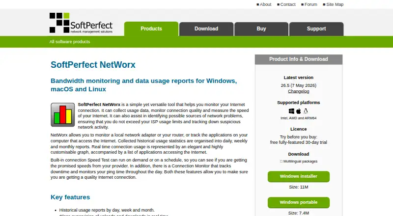 NetWorx's website