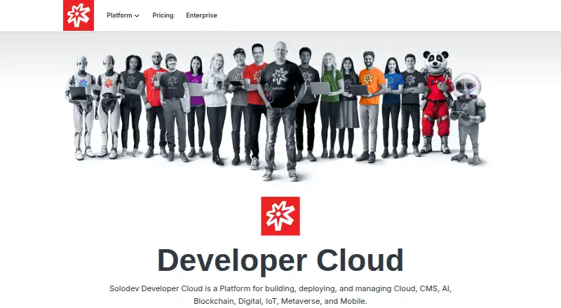 The Solodev CMS homepage