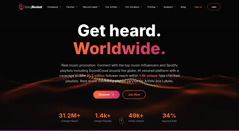 SongRocket's website
