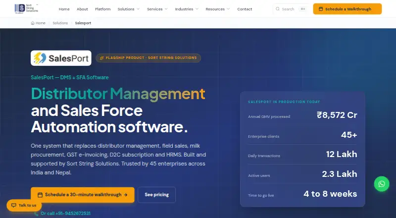 SalesPort's website