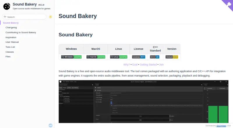 Sound Bakery's website