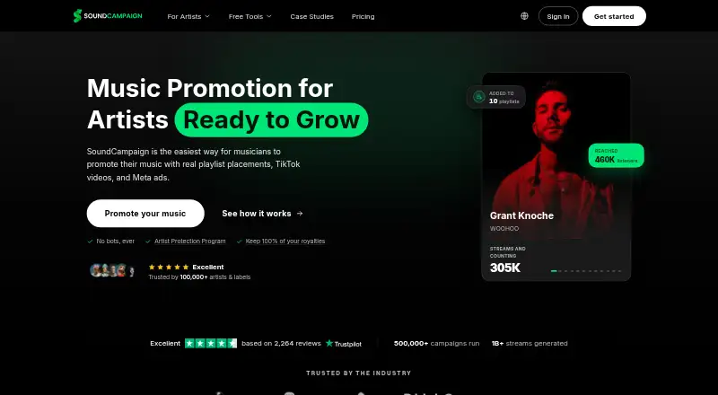 SoundCampaign's website
