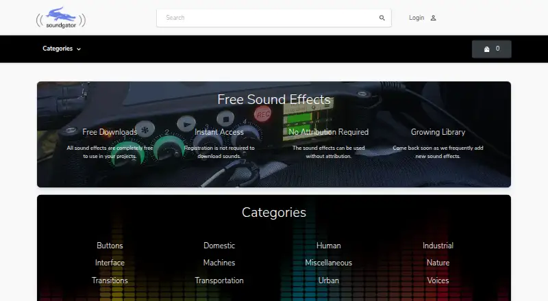 The SoundGator homepage
