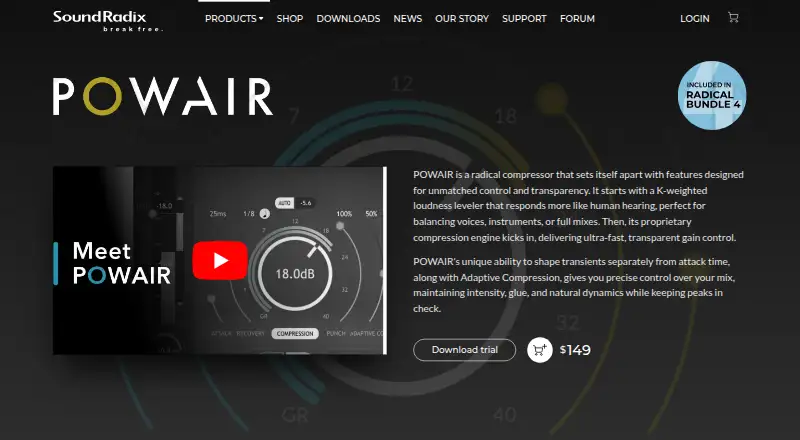 The Sound Radix POWAIR homepage