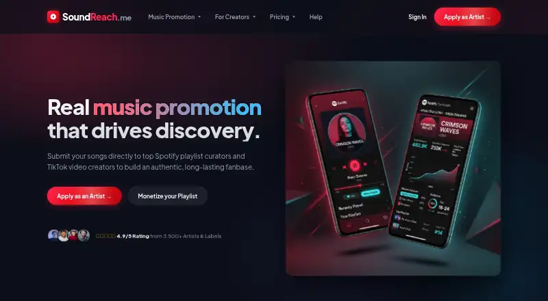 SoundReach's website