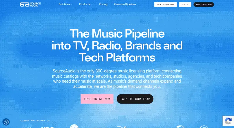 SourceAudio's website
