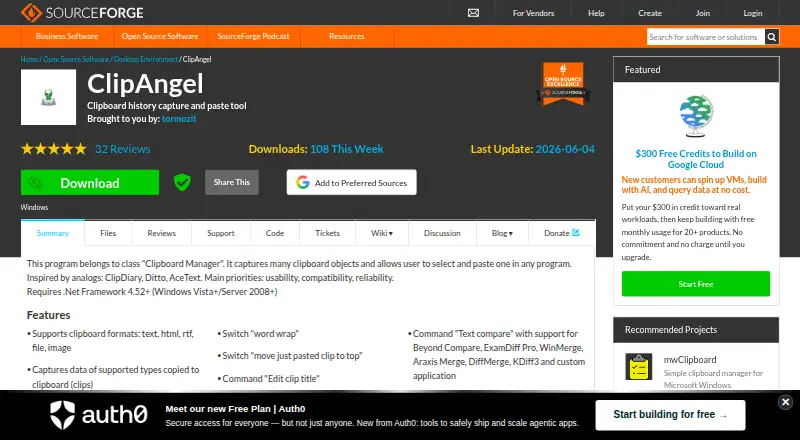 ClipAngel's website