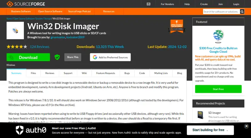 Win32 Disk Imager's website
