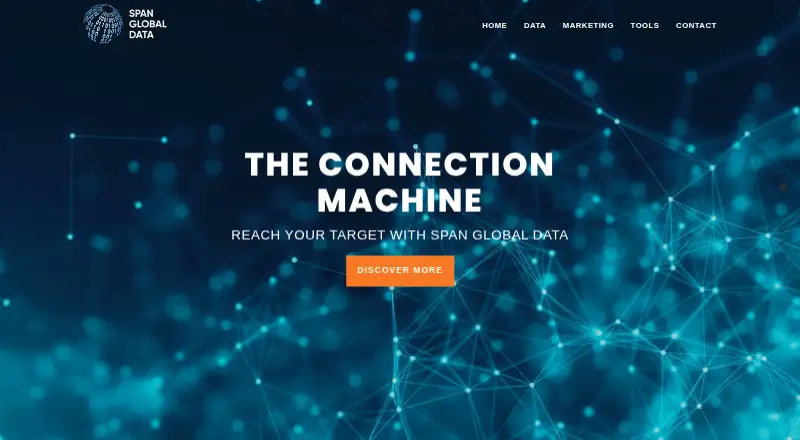 The Span Global Data homepage