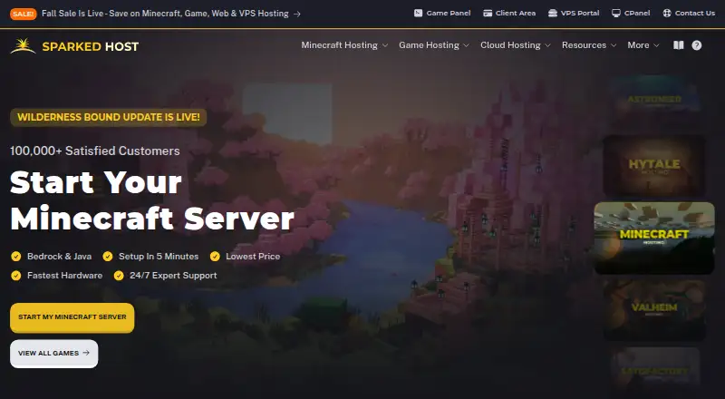 Sparked Host's website